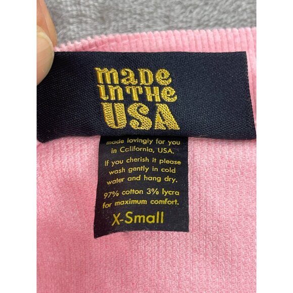 nooworks Pink Corduroy Overalls Made in USA Cotton Stretch Jumpsuit - Picture 10 of 15